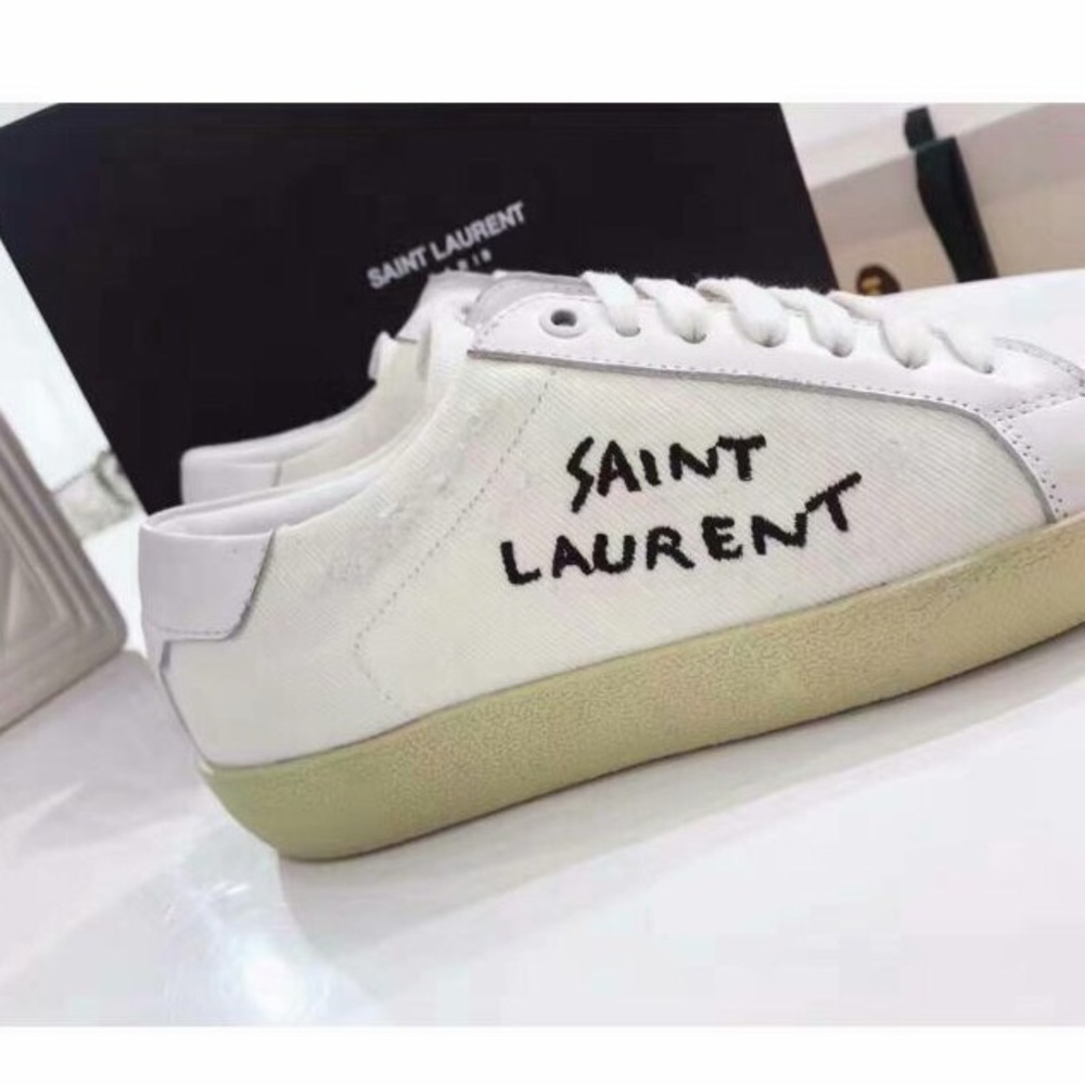 Saint Laurent White Casual Sneakers - Picture 8 of 9